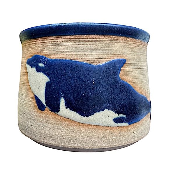 BARBARA POTERA Seattle Studio Vintage ‘84 Art Pottery Crock And Cork 5” Penguins - Picture 5 of 9